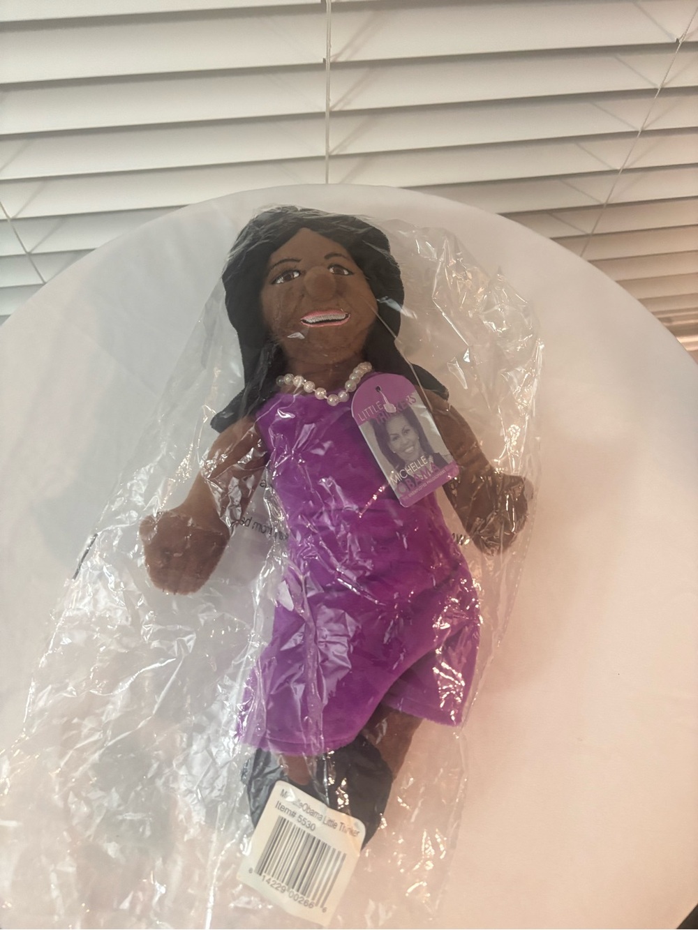 The Unemployed Philosophers Guild Michelle Obama Little Thinker Plush Doll Tag - Picture 12 of 13